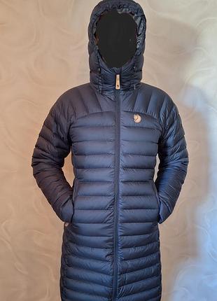 Пуховик жіночий fjällräven довгий, fjallraven snow flake parka женская, пальто зимнее с капюшоном, куртка пухова довга, зимняя парка