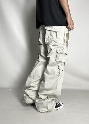 South pole (розмір 34) вінтажні бежеві cargo штани baggy y2k hip hop парашути брюки thrasher ecko sean john karl kani jnco dickies carhartt