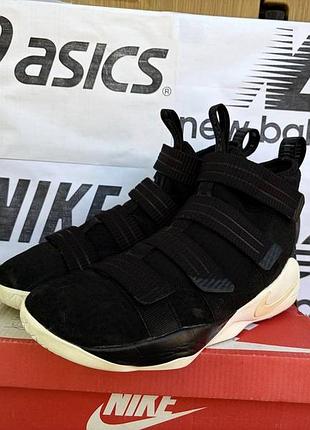 Кроссовки nike lebron soldier 11 баскетбольные кожаные jordan на липучках