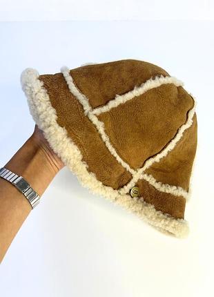 Шапка панама натуральна на хутрі  ugg