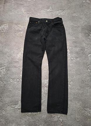 Черные мужские джинсы levi's 501 original (w30 l30)