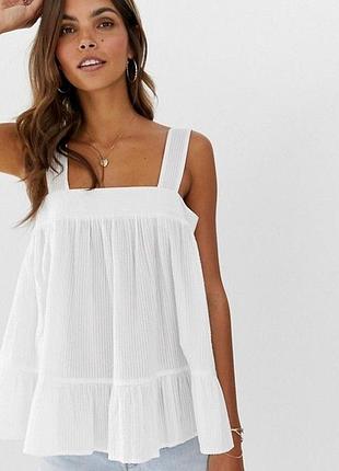 Жіночий білий топ на широких бретелях бебідол asos