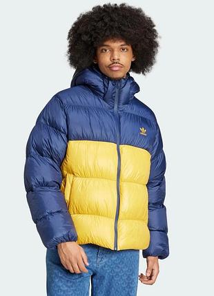 Оригинальн! сша! мужской пуховик adidas adicolor down regen blue/yellow iw3451 новое состояние
