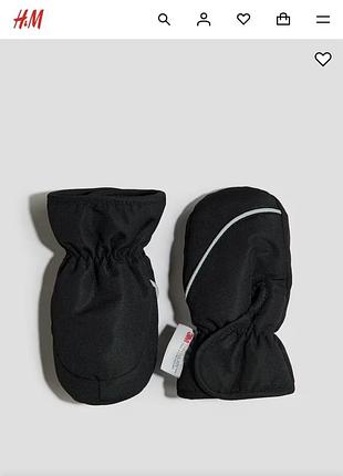 Зимові дитячі водовідштовхувальні рукавички h&m 3m thinsulate, для хлопчика, розмір 74/80 (6-12 міс).
