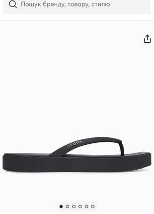 Вʼєтнамки крокси crocs japonki miami square flatform flip flops