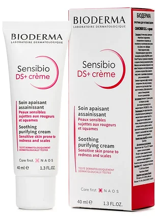 💕набор 8шт. по 5мл. = 40мл. bioderma sensibio ds+ крем для раздраженной, чувствительной кожи при себорейном дерматите, шелушении, покраснении