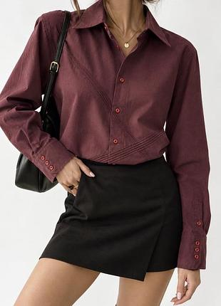 Базова бордова-марсала сорочка/рубашка від topman, розмір м-l, можна і на s (якщо любите оверсайз)