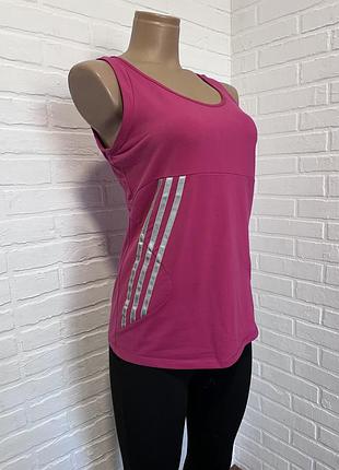 Жіноча спортивна майка adidas темно-рожевого кольору