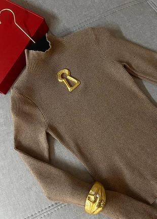 Коричневий брендовий гольф 6