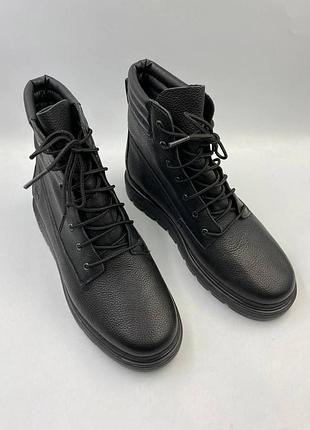 Timberland black leather lace-up boots 4