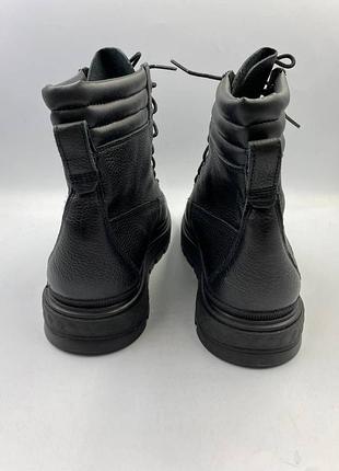 Timberland black leather lace-up boots 6