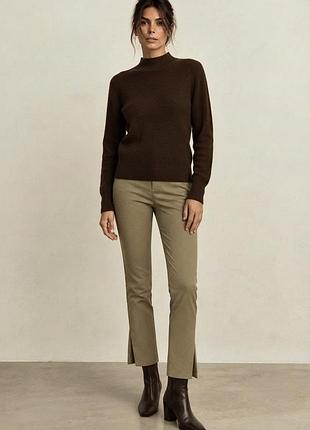 Демі штани mango хакі з розрізами | plus size 3