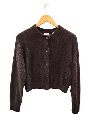 Короткий пушистый кардиган levis, размер s,m