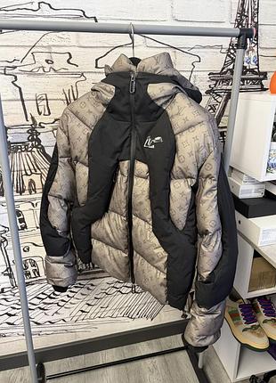 Куртка пуховик louis vuitton 2054 black/grey monogram heat reactive брендовая курточка
