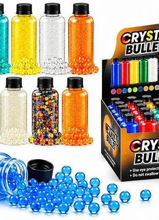 Гелевые шарики-орбизы crystal bullet 8 мм в банке для детского игрушечного оружия