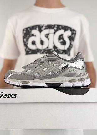Термо кросівки asics gel-nyc gtx metallic grey white
