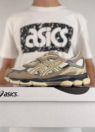 Термо кросівки asics gel-nyc gtx oyster grey