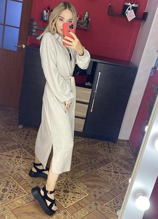 Длинное платье с v вырезом 👗💕 3