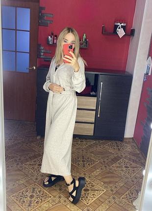 Длинное платье с v вырезом 👗💕 2
