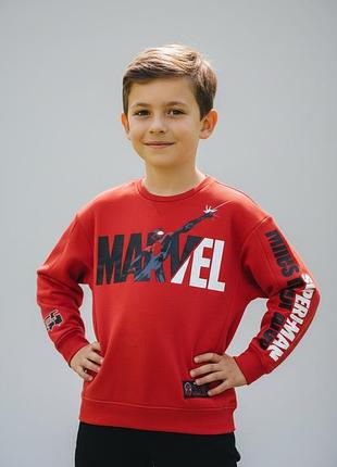 Красная толстовка свитшот marvel primark на мальчика 9-10 лет