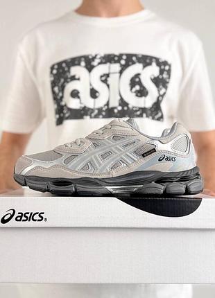 Термо кросівки asics gel-nyc gtx light grey metallic