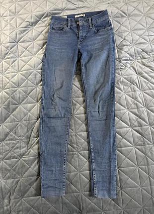Жіносі скіні-дини levi's 710 xs/s 24р класичного блакитного кольору