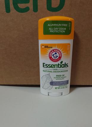 Arm&amp; hammer essential, дезодорант с натуральными дезорирующими веществами, без искусственных ароматизаторов