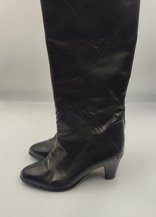 👢 італійські шкіряні жіночі чоботи-труби vero cuoio, р. 37 (24 см) | made in italy