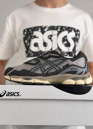 Термо кросівки asics gel-nyc gtx grey beige black