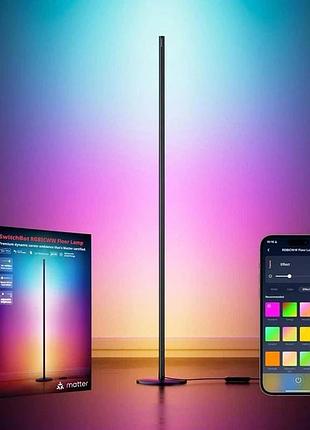 Умный напольный торшер switchbot floor lamp rgbicww с поддержкой matter, apple homekit и alexa (черный)