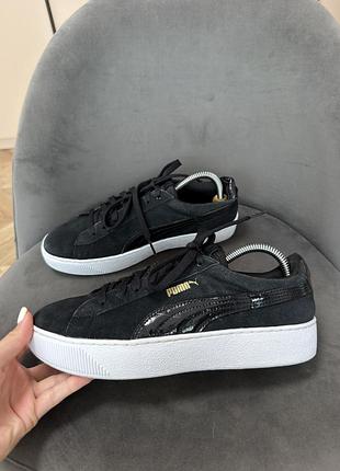 Кросівки жіночі puma vikky platform чорні, розмір 40, довжина устілки 25,5 см