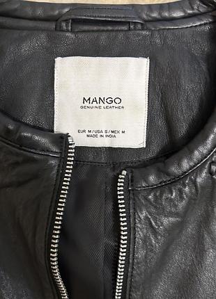 Шкіряна куртка mango 3