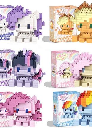 Ігровий набір для дівчинки my little pony 3d мікро-конструктор sweet building blocks