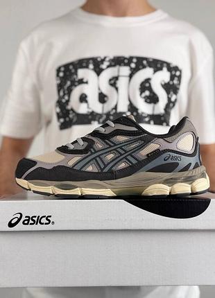 Термо кросівки asics gel-nyc gtx beige grey black