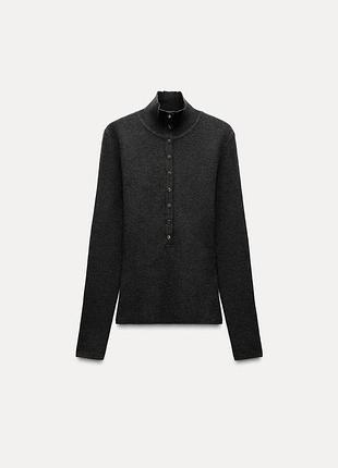 Жіночий гольф светр zara сірий розмір xl
