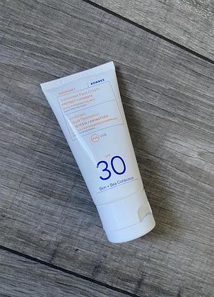 Korres yoghurt sunscreen face cream spf30 сонцезахисний крем 50ml