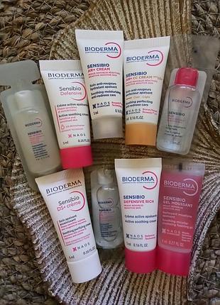 🩷bioderma sensibio пробники/миниатюры для чувствительной кожи, при розацеа, куперозе биодерма нубио