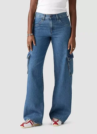 Levi’s superlow loose w25 l32 жіночі джинси блакитні wide leg