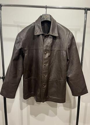 Вінтажна чоловіча шкіряна куртка samuel slater luxury (xl)