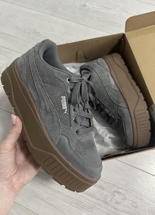 Кросівки жіночі puma сірі на платформі