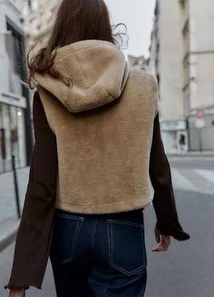 Хутряний жилет zara 3