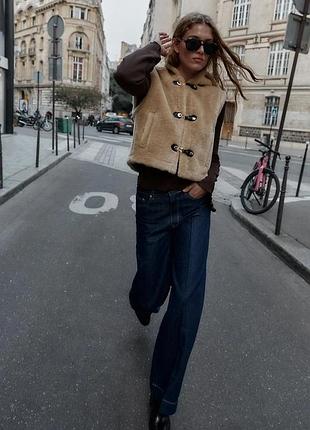 Хутряний жилет zara
