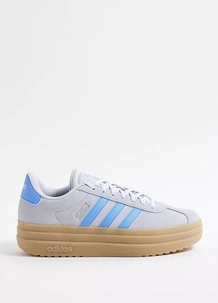 Кросівки жіночі adidas сірі з блакитними смужками, 38 розмір, довжина устілки 24см