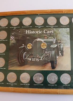 Винтажное коллекционное панно shell historic cars, 1970 г коллекционные жетоны авто