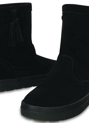 Crocs dual comfort розмір w8 в наявності чорні чоботи