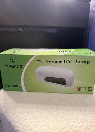 Уф лампа для манікюру yuqiang yq-906 12w / uv lamp для полімеризації гелю