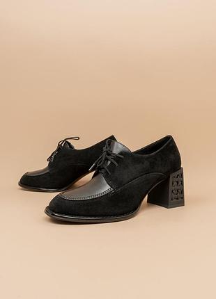 Женские замшевые кожаные туфли черные демисезонные 37-40 туфлы женские manarossi bonetti 4071405
