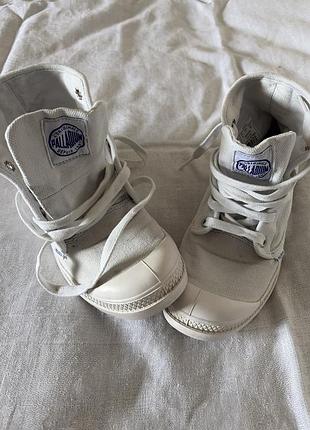 Кеди унісекс palladium тканинні білі