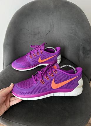 Кросівки чоловічі nike free фіолетові, помаранчеві, розмір 42, довжина устілки 27 см