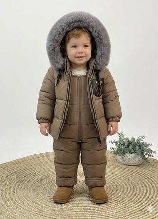 Комбінезон з ведмедиком коричневий